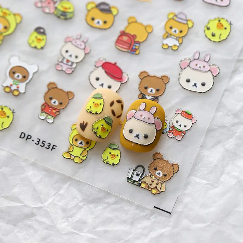 Bear Nail Art Stickers, Cartoon Nail Art Stickers (426)