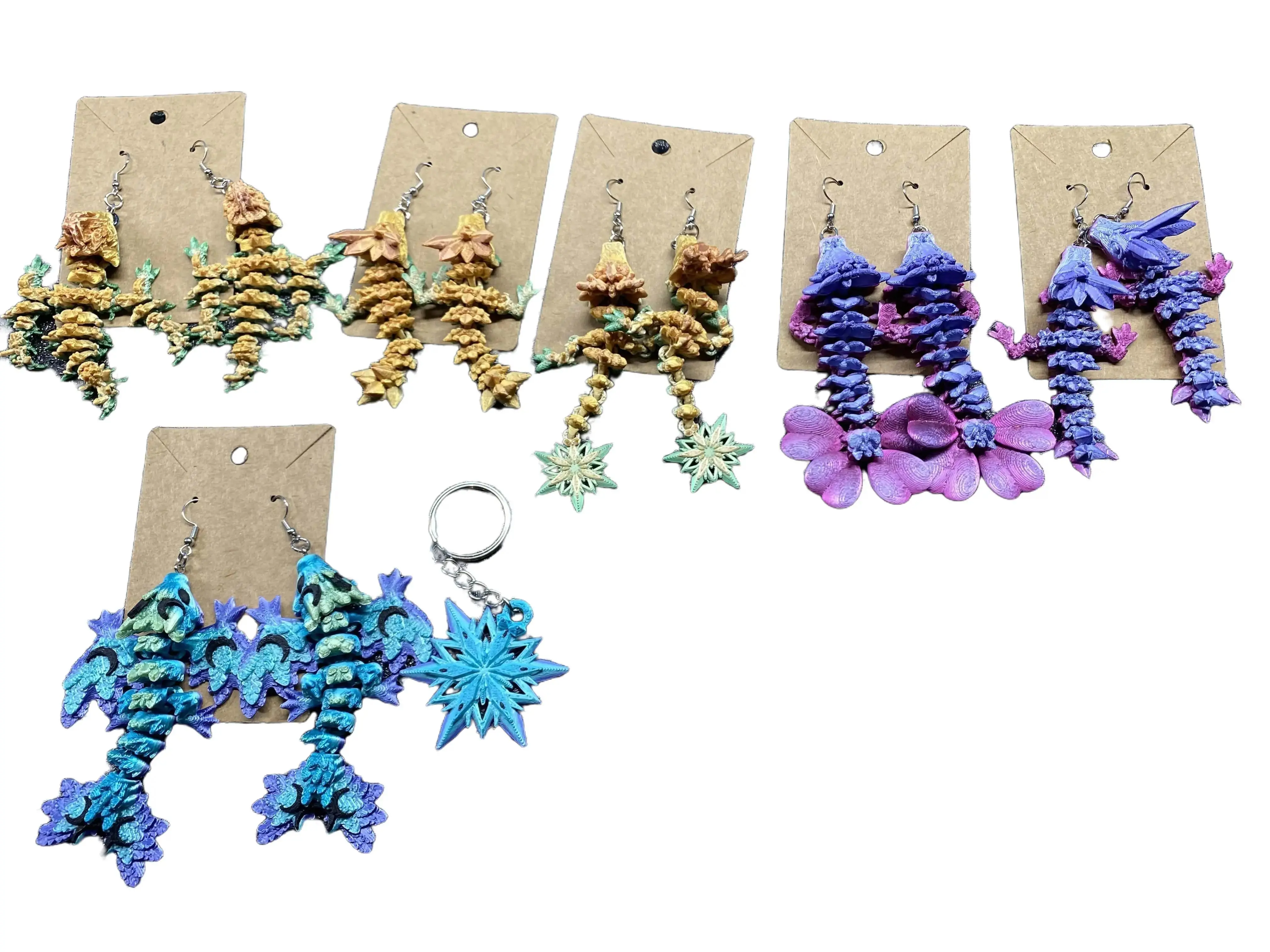 3D Printed Dragon ear rings