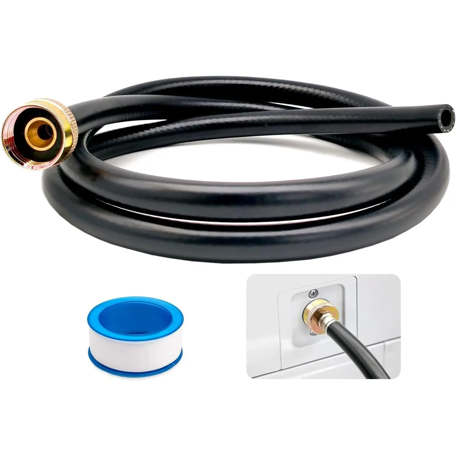 Leakproof Dehumidifier Drain Hose 3/4 Inch FHT Connection Brass Interface Prevents Water Leakage 5 Feet Thickened Rustproof Durable Dehumidifier Hose Fits Most Dehumidifiers