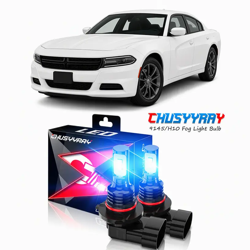 Ice Blue 9012 LED Headlight 8000K High/Low Beam Bulbs for 2015 DODGE Charger