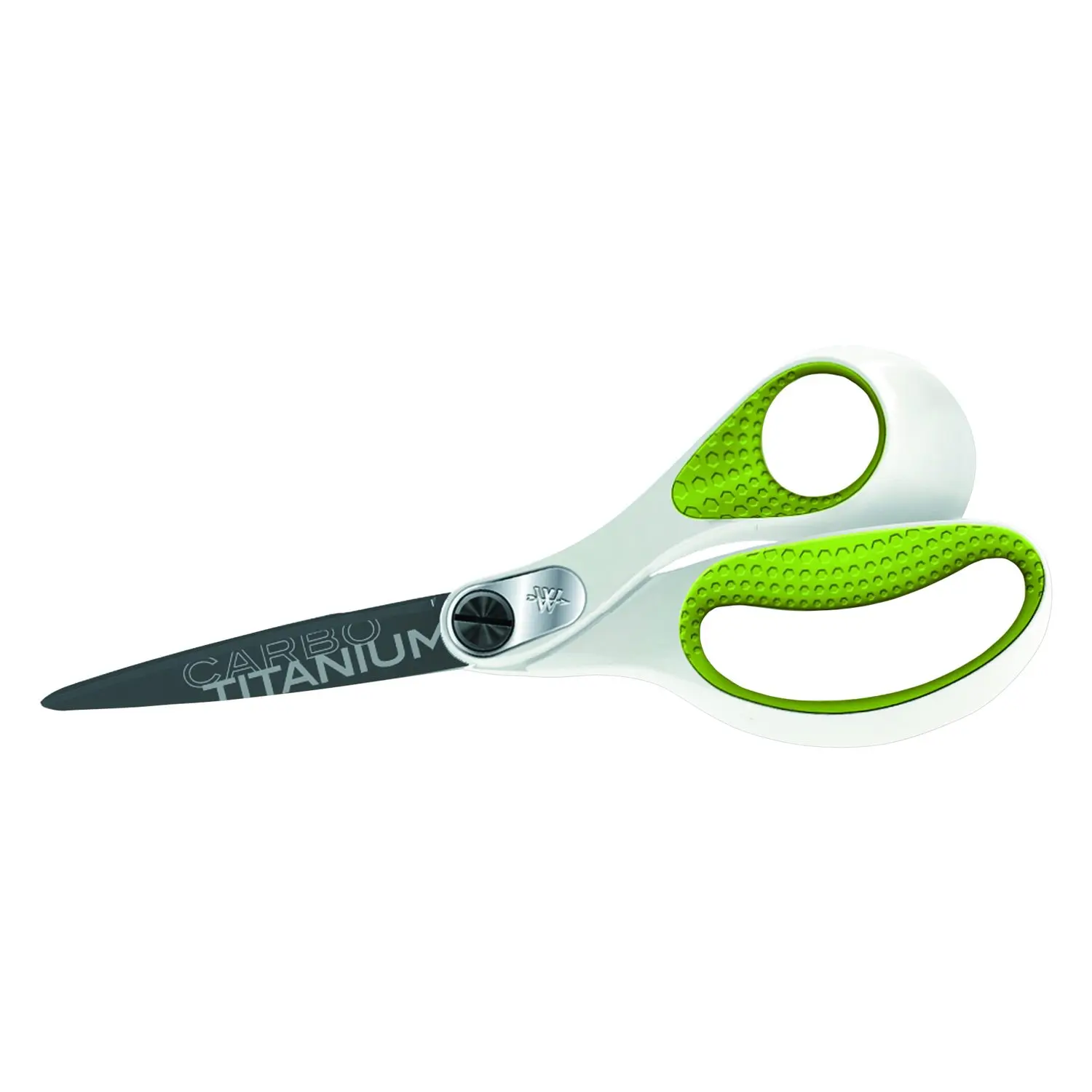 Westcott CarboTitanium Bonded Scissors 8" White/Green Straight Handle 16447