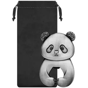 Cute Panda Metal Beer Bottle Opener with Storage Bag, Single Piece Design, Durable & Stylish, Perfect Gift Idea