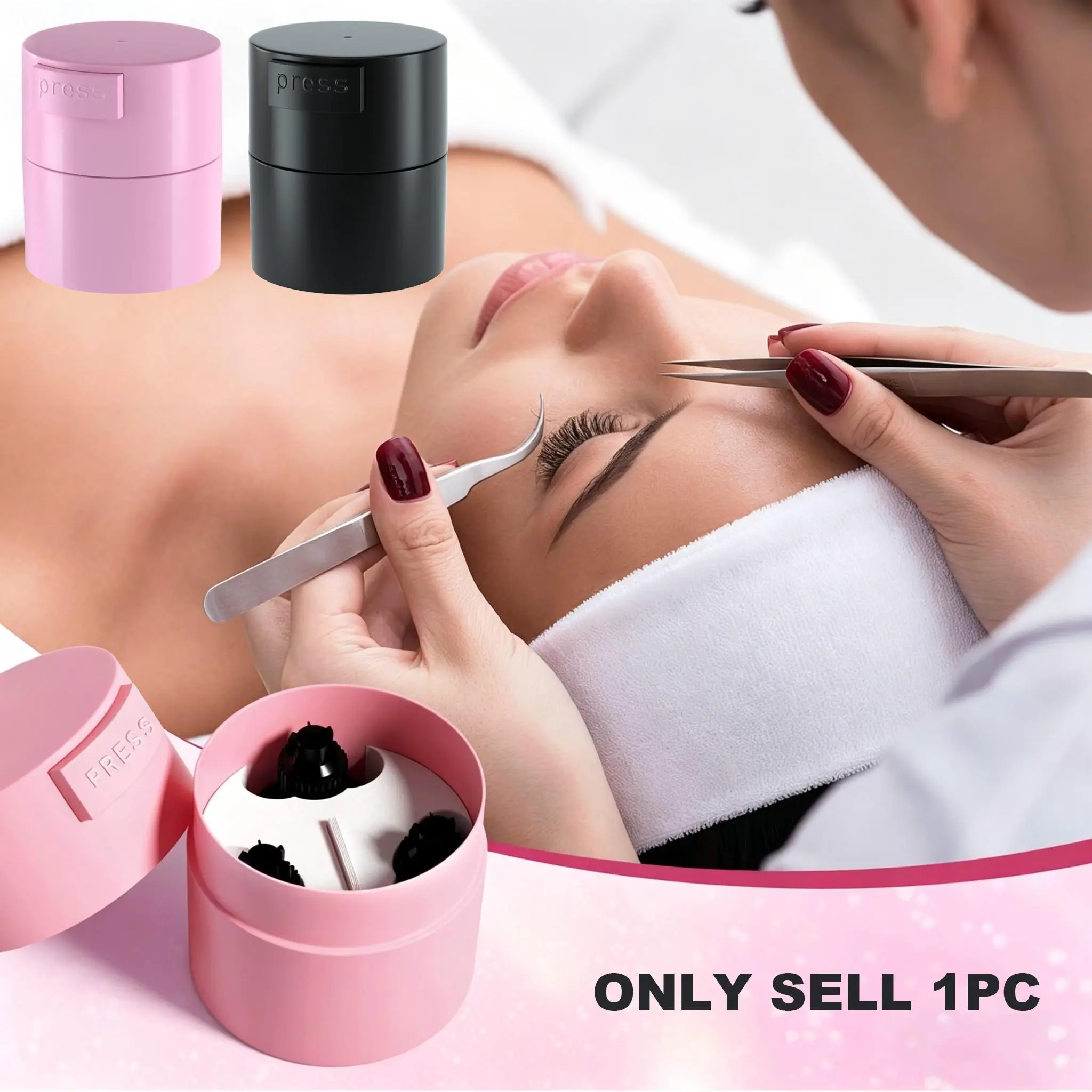 Sealed Lash Glue Storage Jar, Bottom Seal Glue Seat, Fresh Lock Special Storage Container, Lash Extension Glue Keeper