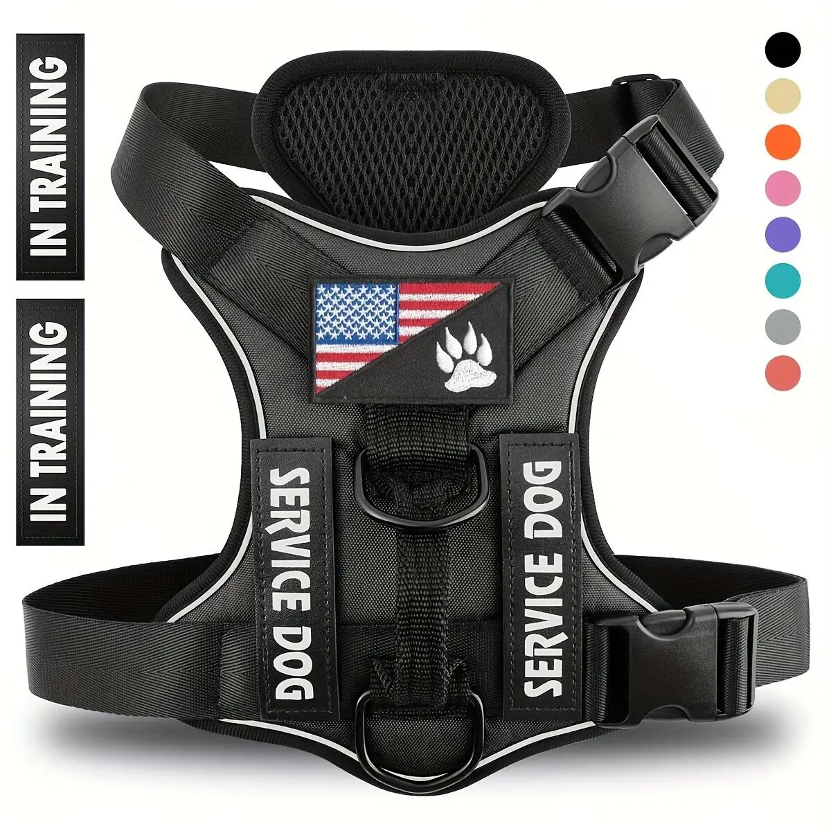Adjustable Reflective Dog Harness, Pet Training Vest, Pet Supplies for Walking Running Training, Easy To Control Small, Medium, Large Dogs