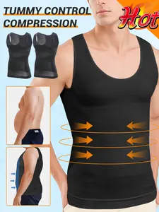 Men's Tummy Control Vest,Compression Shirt,Breathable Mesh Tank Top, Body Shaping Tank | Semicompression Style | Breathable Mesh Vest