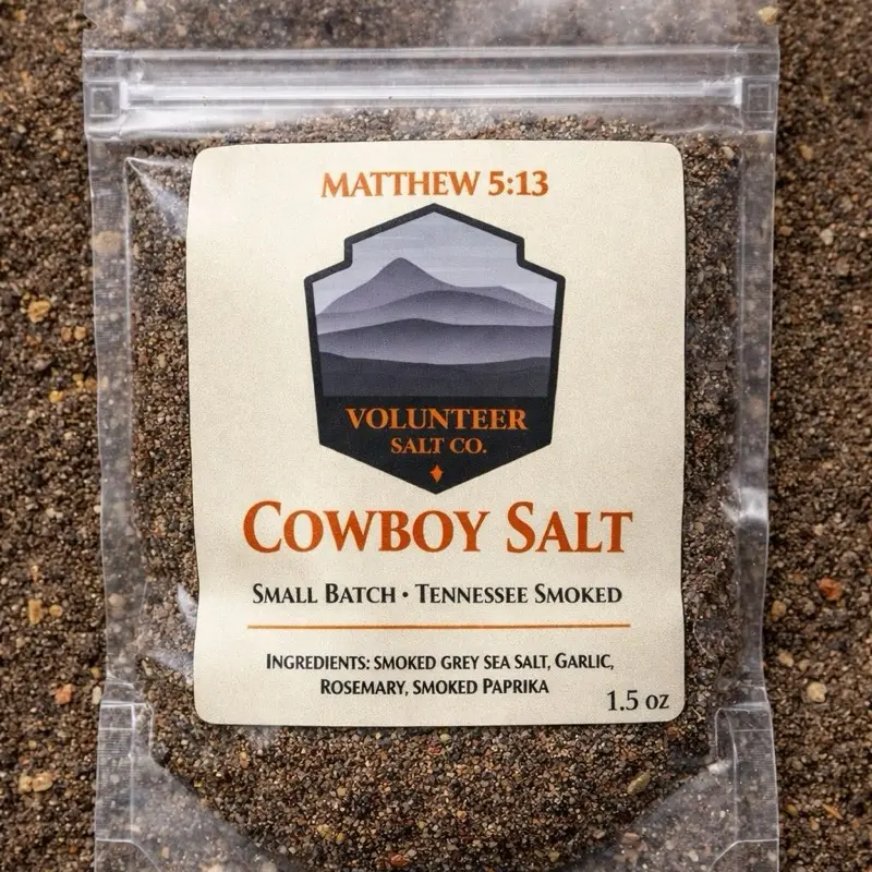 Smoked Cowboy Salt – Small-Batch Tennessee Smoked Sea Salt (1.5 oz)