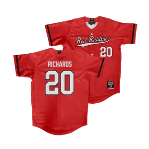 Texas Tech Softball Red Jersey - Mia Richards