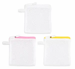 Laundry pod bags with zipper, reusable mesh wash bags for anti-sticking and stain prevention, secure holder for detergent pods and scent beads, washer-safe delicate laundry aid