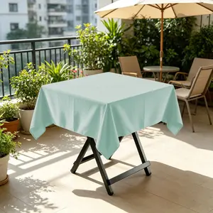 Pure Color Square Outdoor Tablecloth, Simple Fabric Table Cover, Suitable for Balcony Courtyard Dining Table, Multiple Colors Available, Indoor Use