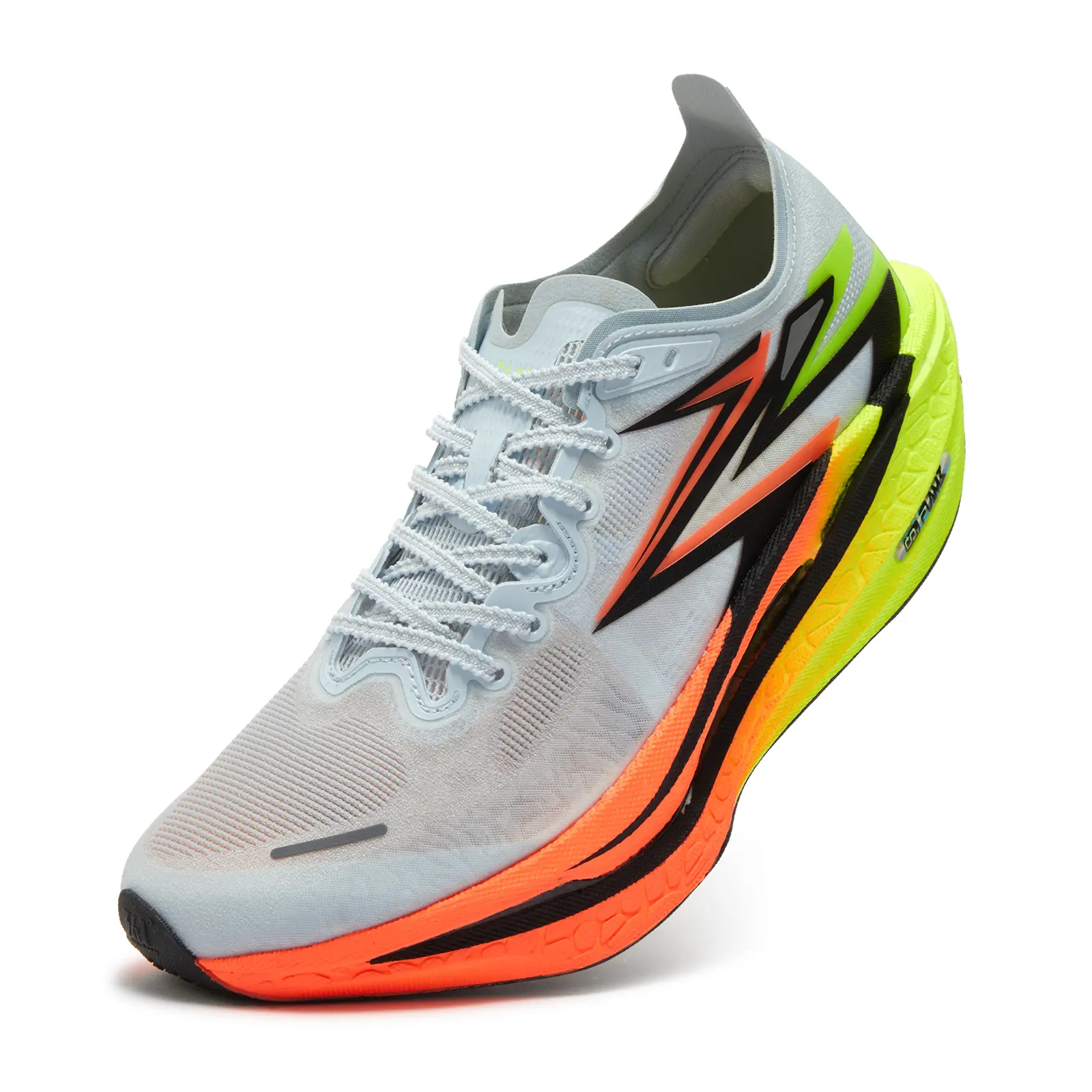 361° Flame 4.0 Carbon Plate Running Shoes for Men Lightweight Breathable Non-Slip Marathon Daily Training Sneakers with Qu!kBONE DYNAM!C Carbon-Fiber Plate