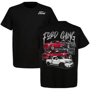 OBS Ford Gang 2-Sided Men T-Shirt Ford Lover Outfit Classic Trucks Tee Vintage Car Parts Style Short Sleeve Crewneck For Him For Her