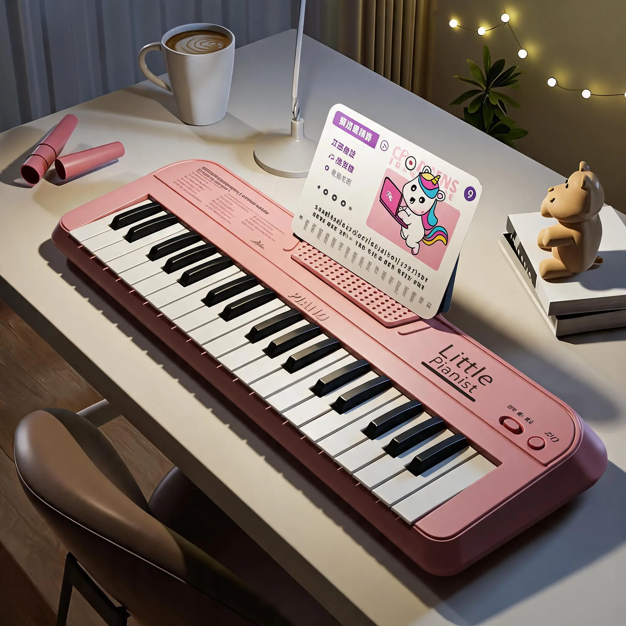 simple Kids Electronic Keyboard with Stand Educational Music Learning Piano for Toddlers, Premium Sound, Durable ABS Plastic, Confidence-Boosting Music Enlightenment Toy