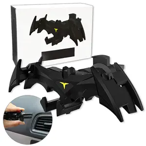 Bat Themed Vehicle Mount – Durable Stylish Design Unique Batwing Shape Secure Grip Adjustable Stand Air Vent Phone Holder