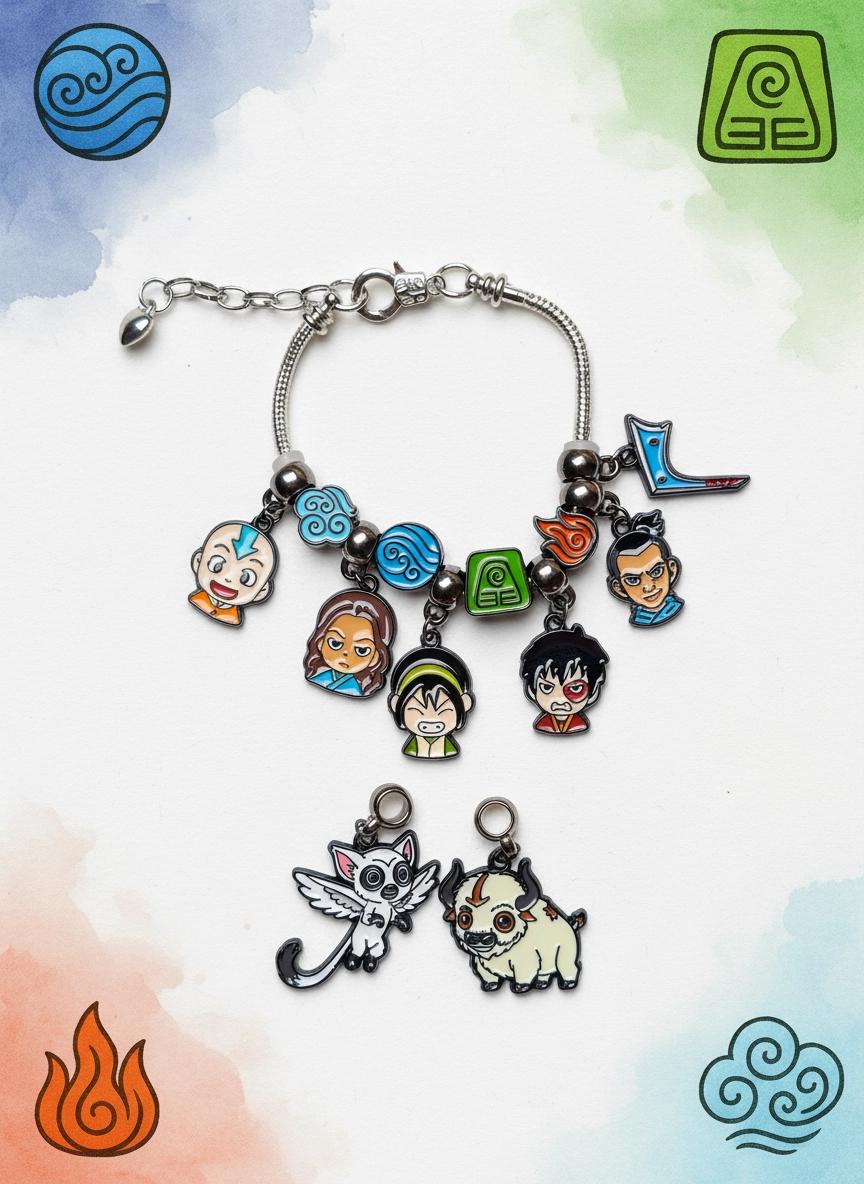 Avatar inspired 4 elements bracelet. Master air water earth fire and bring balance. Minimal design, lightweight and perfect for daily wear.