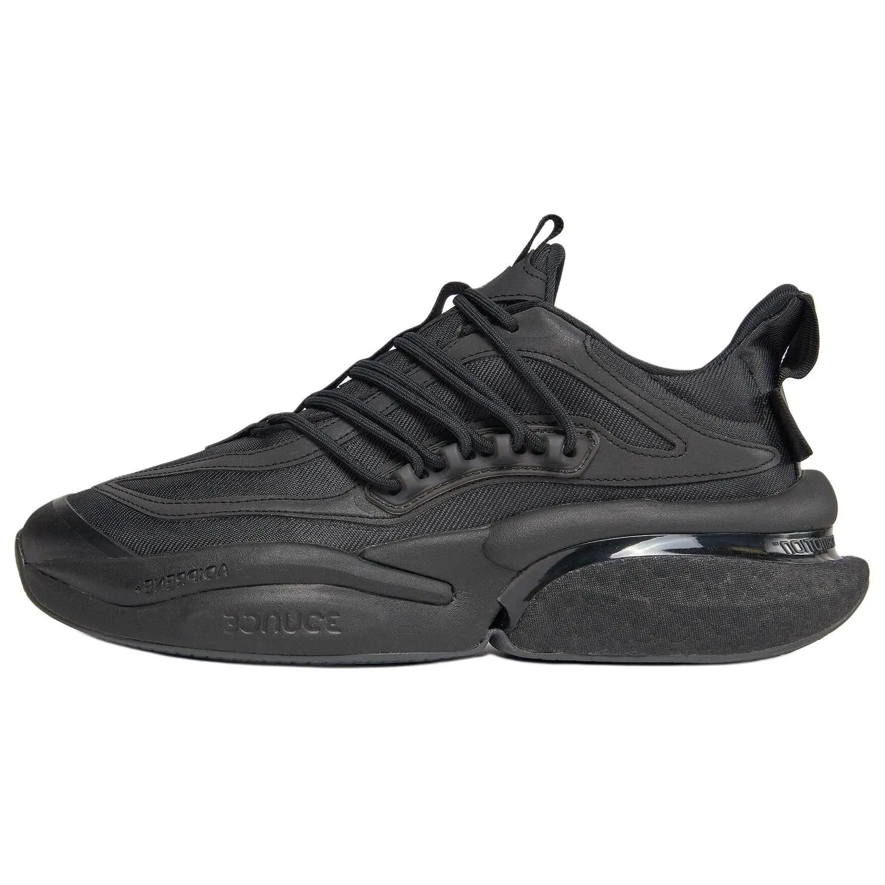 Adidas AlphaBoost V1 Triple Black Versatile Cushioned Breathable Low Top Commuter Running Shoes Men's IF9839