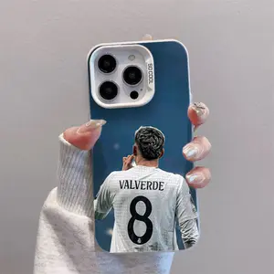 Valverde Soccer Protection Cover for iPhone 17 Pro Max 16 Pro Max 15 14 13 12 11 XS Air Plus Acrylic Case Anti-Drop Shockproof Cellphone Casing