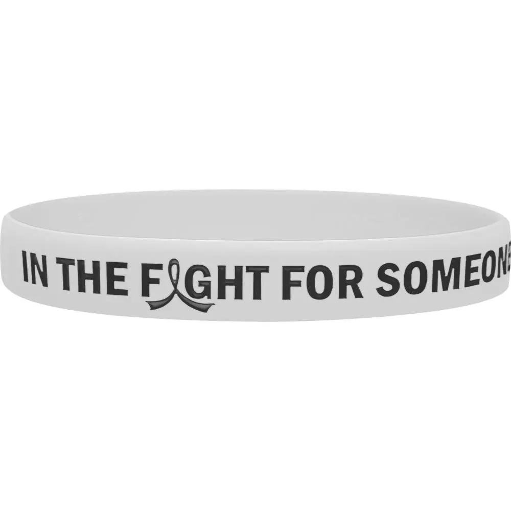 In the Fight for Someone I Love Silicone Wristband - White