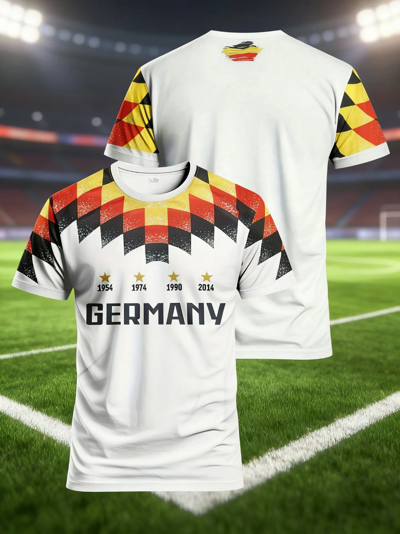 Men'S Football Jersey from Germany & Football Shirt & Comfortable Crew Neck Sports Top & Suitable for Matches, Training, And Casual Wear.