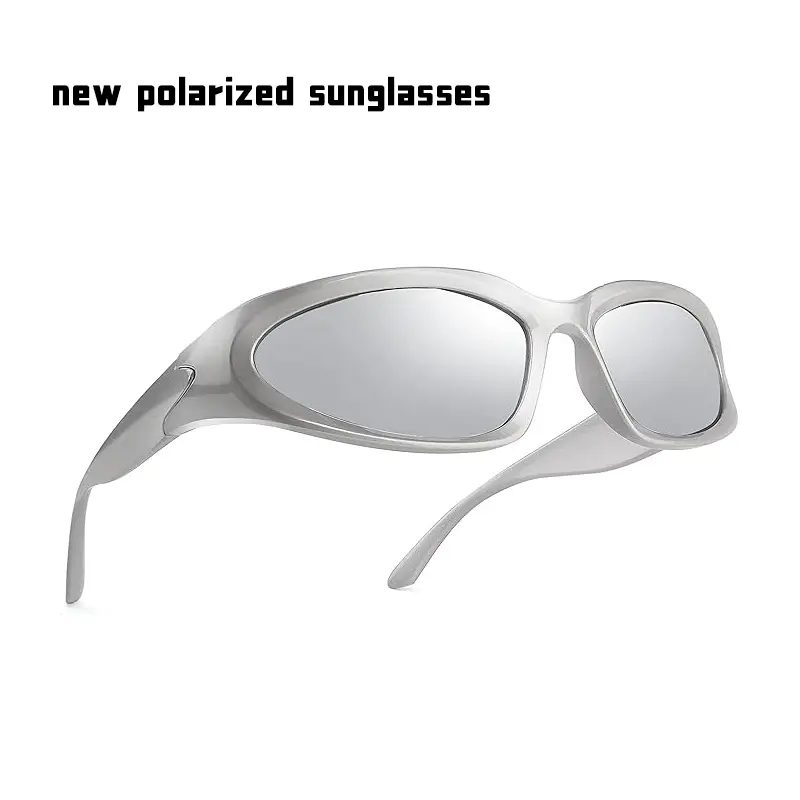 Y2K Polarized Wrap Sunglasses Retro Sport Shades Unisex Fashion Glasses Amazon.com: knliwkm 3 Pairs Oval Sporty Wrap Around  main image 2