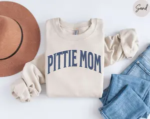 Pittie Mom Sweatshirt, Pitbull Mom Sweater, Pitbull Mama Shirt, Pitbull Lover Gift for Pitbull Mom, Dog Mom Sweatshirt, Pitbull Mom Crewneck