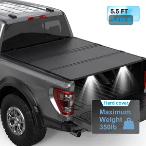 5.5FT Hard Truck Tonneau Cover Bed 3Fold For 2015-2025 Ford F150 F-150 Short Bed