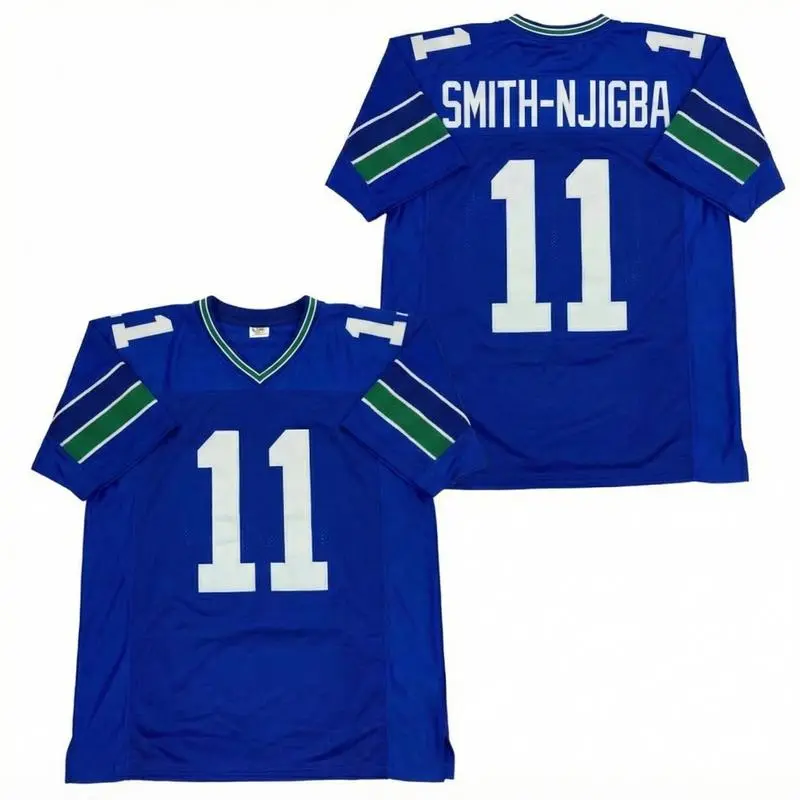 Jaxon Smith-Njigba Seattle Football Jersey, Seattle Blue & Green Game Day Look for Hawks Fan