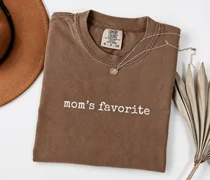 Comfort Colors� Mom's Favorite Shirt, Funny Sibling Rivalry Tee, Favorite Child Shirt, Gift for Kids or Adults, Trendy Family Humor Shirt