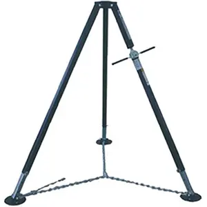 212 MAIN Deluxe Foldable Heat-Treated R.V. King Pin Stabilizing Jack with Large Pads, Chain Hook, Quick Setup Base Pads