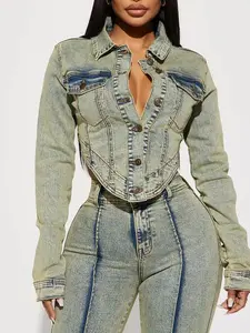 Vittoria Tinted Denim Trucker Jacket - Light Wash