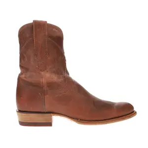Tecovas Mens The Dean Round Toe Zippered  Casual Boots Ankle - Brown