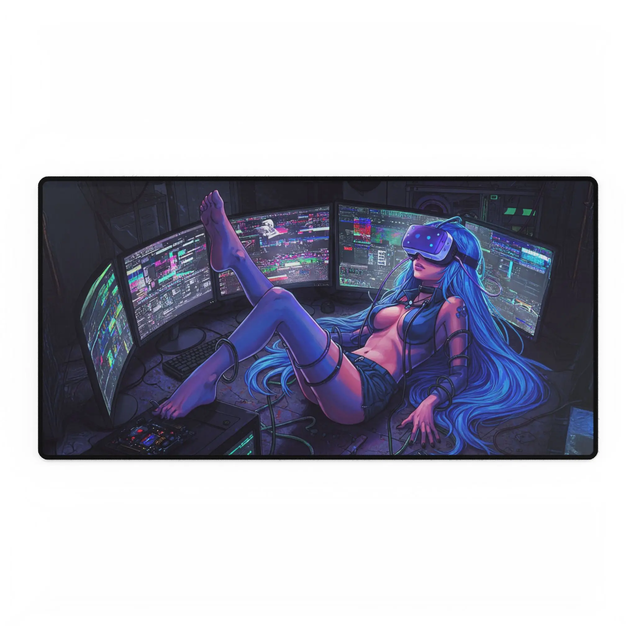 Gaming Desk Mat with VR Girl Design - Perfect for Gamers and Enthusiasts