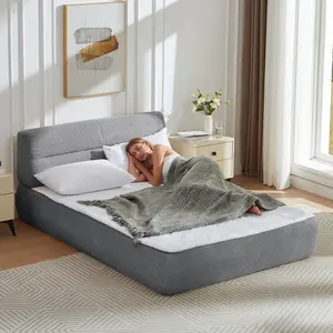 All in One Full Mattress & Bed Frame, 13 Inch Full Size Mattresses, 57" W Boneless Sofa Couch Bed with Motion Isolation, Pressure Relief No Assembly Required for Living Room Apartment Bedroom Dormitory