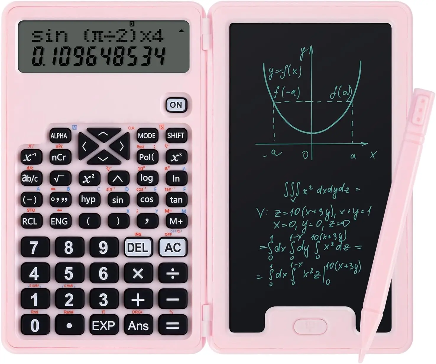 Scientific Calculators for Students, Office Desktop Calculators, 240 Computing Functions,  Cute Small Calculator with Notepad, Ideal for Middle High School Students and Teachers ()