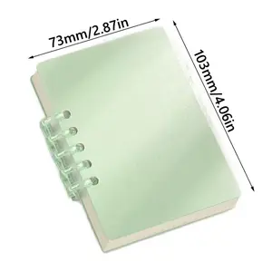 A7 80 Sheets Portable Pocket Notebook Simple Loose-leaf Square Notepad Horizontal Line Inner Page Memo Pad Diary Book