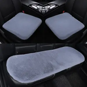 Extra Soft Plush Car Seat Cushion Set, Car Seat Protector, 3 Counts/set Winter Warm Seat Pads with Removable Cover, Lightweight Portable Sponge Filler Seat Padding for Comfort in All Seasons Auto Seat Covers, Car Accessories