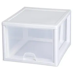 Sterilite 27 Qt See-Through Stacking Storage Drawer, Home Organizer for Storage Organization of Home Supplies