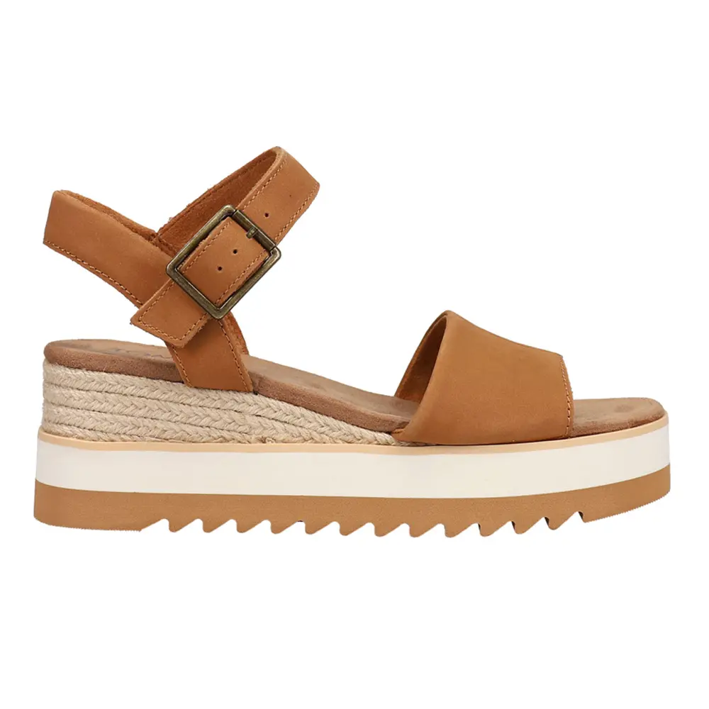 TOMS Womens Diana Platform Espadrille  Casual Sandals Casual Mid Heel 2-3" - Brown