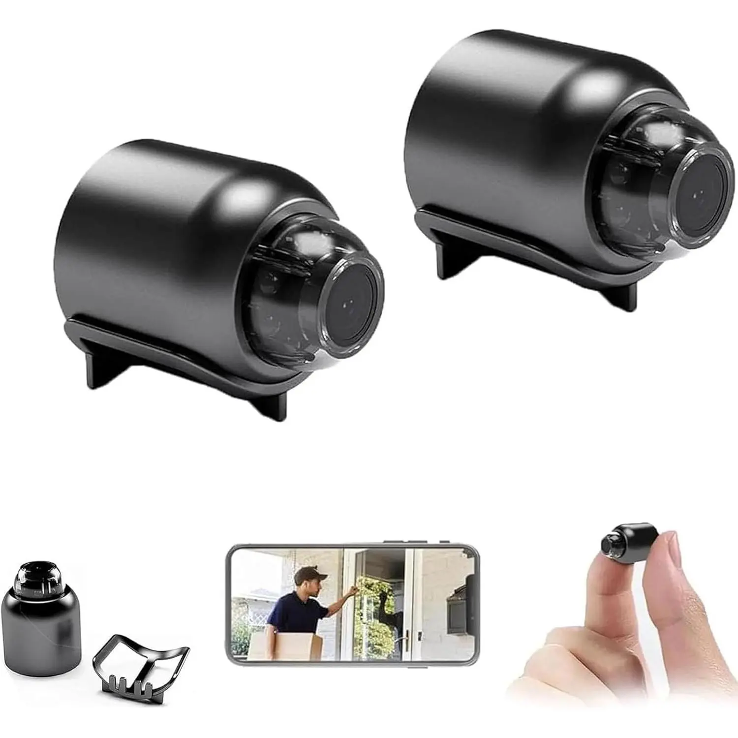 Wireless Mini IP Camera 1080P HD – WiFi Security Camera with Night Vision & Smartphone Remote Access