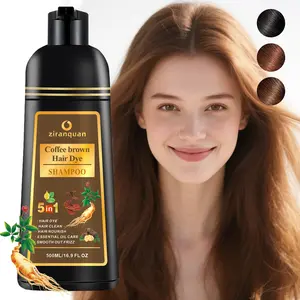 Ammonia-Free & Paraben Free Herbal Hair Shampoo - Hair Dye Shampoo for Women & Men - Natural Color and Herbal Nourishment - Coffee Brown(500 ml) Haircare
