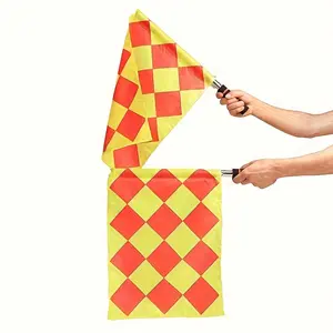 20242 Sets Of Referee Flags, Waterproof Sports Linesman Flags And Storage Bags For Football Training And Matches2025