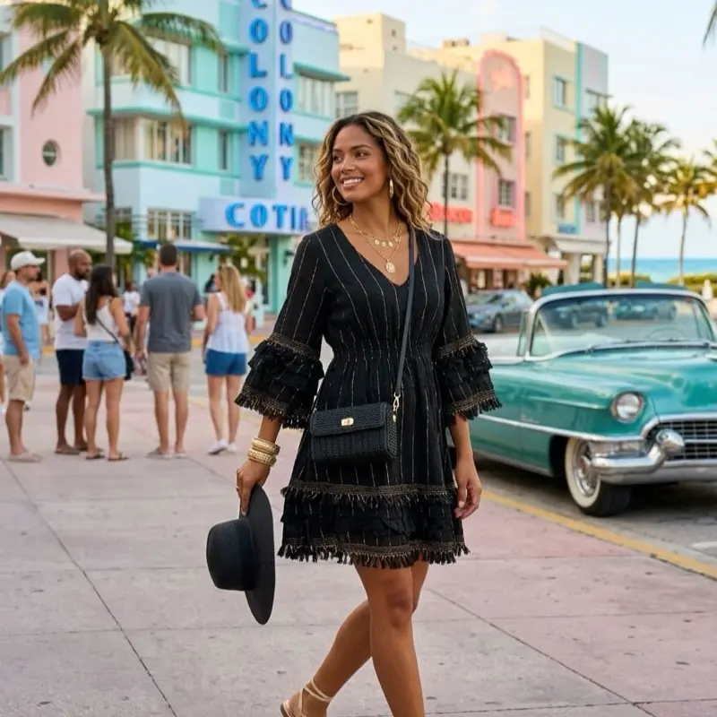 Indian Viscose Dress – One Size Fits Most | Boho Chic Style