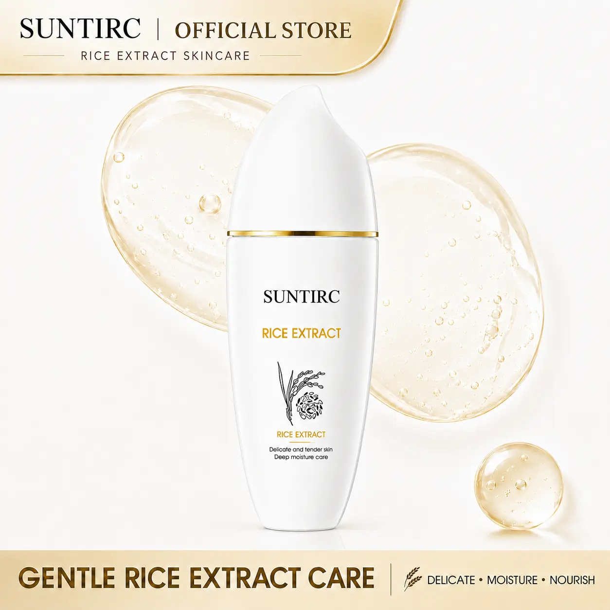 SUNTIRC Korean Rice Niacinamide Toner, Brightening Glow Toner with Rice Extract, Hydrating Facial Toner for Dull & Uneven Skin, Gentle K-Beauty Skin Care