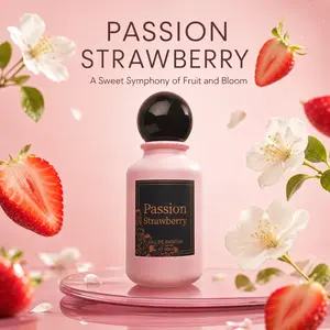 Women's Pink Passion Strawberry Eau de Parfum, Cream, strawberries,1.7 fl oz Long-Lasting Gourmand Fragrance with Strawberry, Cream, Musk, Marshmallow Cotton Candy - Sweet Fruity Floral Scent, Elegant Gift single bottle