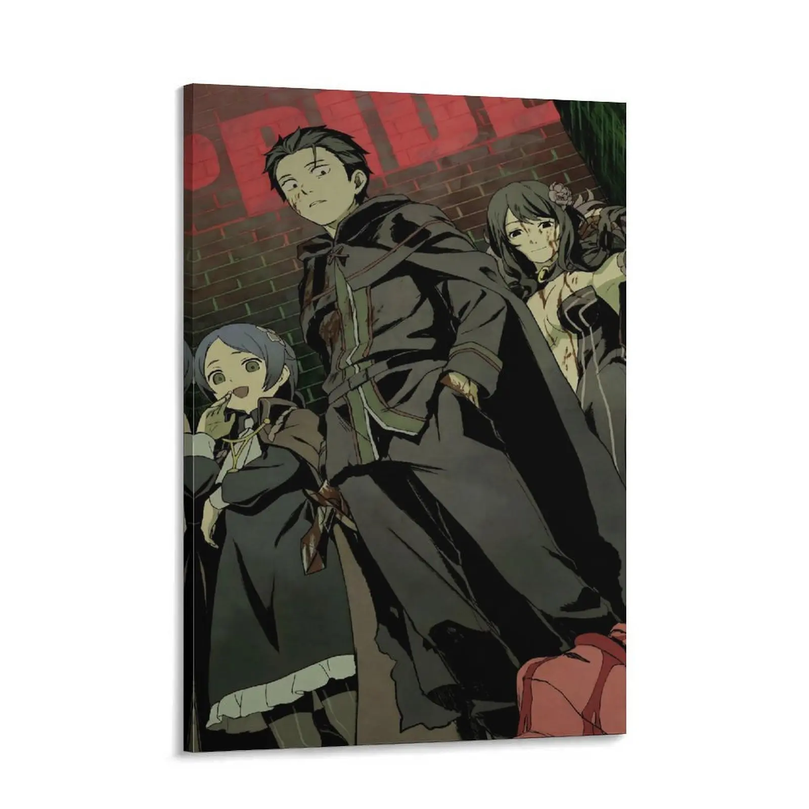 Re:Zero Anime Poster Art Print Natsuki Subaru Manga Vintage Dark Minimalist Japanese Wall Decor Artwork Birthday Gift for Anime Fans