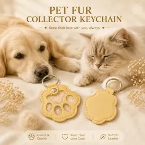 Cat & Dog Fur Collection Keepsake Charm/Keychain, Portable Memorial Gift  for Pet lovers, Collect and Carry Your Fur Baby with you Everyday