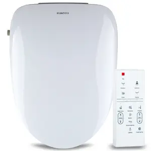 EUROTO Smart Bidet Toilet Seat Unlimited Warm Water LED Night Light Self-Cleaning Nozzle Wireless Remote Luxury Design