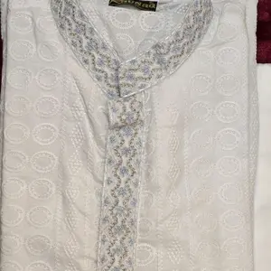 Cotton Chikankari Kurta for Men(Size L)