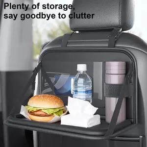 Car Seat Back Organizer Foldable Tray Table iPad Tablet Holder Auto Seat Back Storage Bag Multifunction Dining Table for Kids Travel Car Accessories Universal