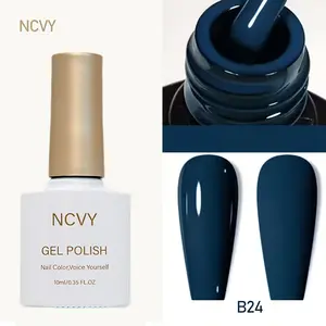 NCVY Navy Blue Gel Nail Polish, 10ml/0.35oz Nail Polish, long-lasting formula with LED curing, salon quality, perfect for DIY at home, ideal gift for Valentine's Day and spring/summer, safe formula free of HEMA.