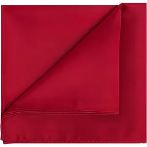 1PC/6PCS Satin Pocket Square Solid Color Handkerchief + Gift Box